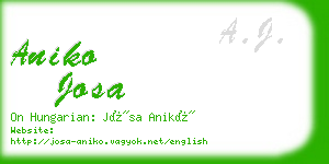 aniko josa business card